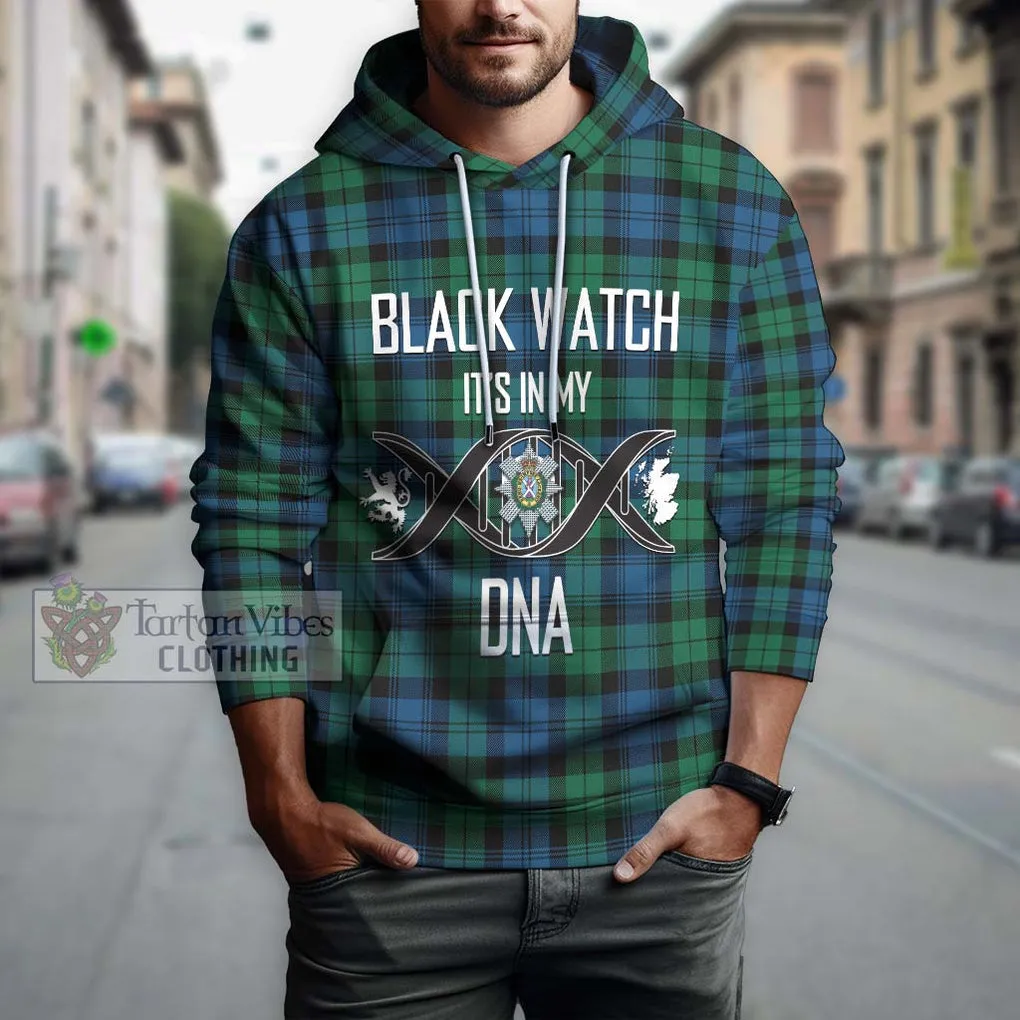 Black Watch Ancient Tartan Hoodie with Family Crest DNA In Me Style