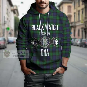 Black Watch Tartan Hoodie with Family Crest DNA In Me Style