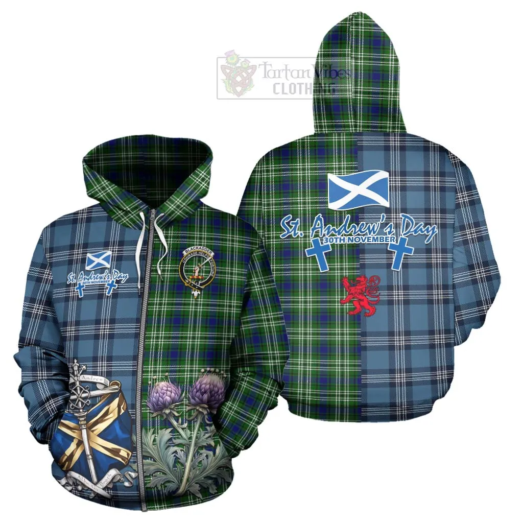 Blackadder Tartan Hoodie Happy St. Andrew's Day Half Tartan Style