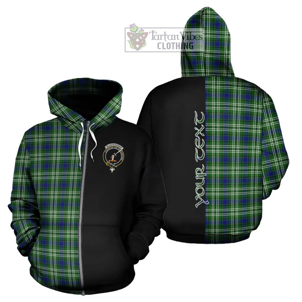 Blackadder Tartan Hoodie with Family Crest and Half Of Me Style