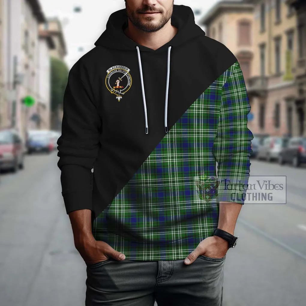 Blackadder Tartan Hoodie with Family Crest and Military Logo Style