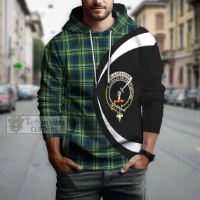 Blackadder Tartan Hoodie with Family Crest Circle Style