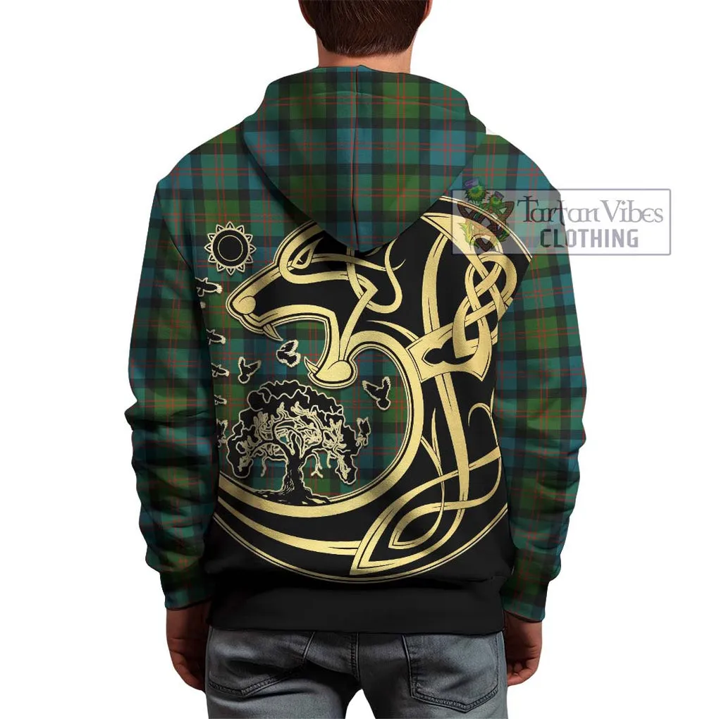 Blair Ancient Tartan Hoodie with Family Crest Celtic Wolf Style