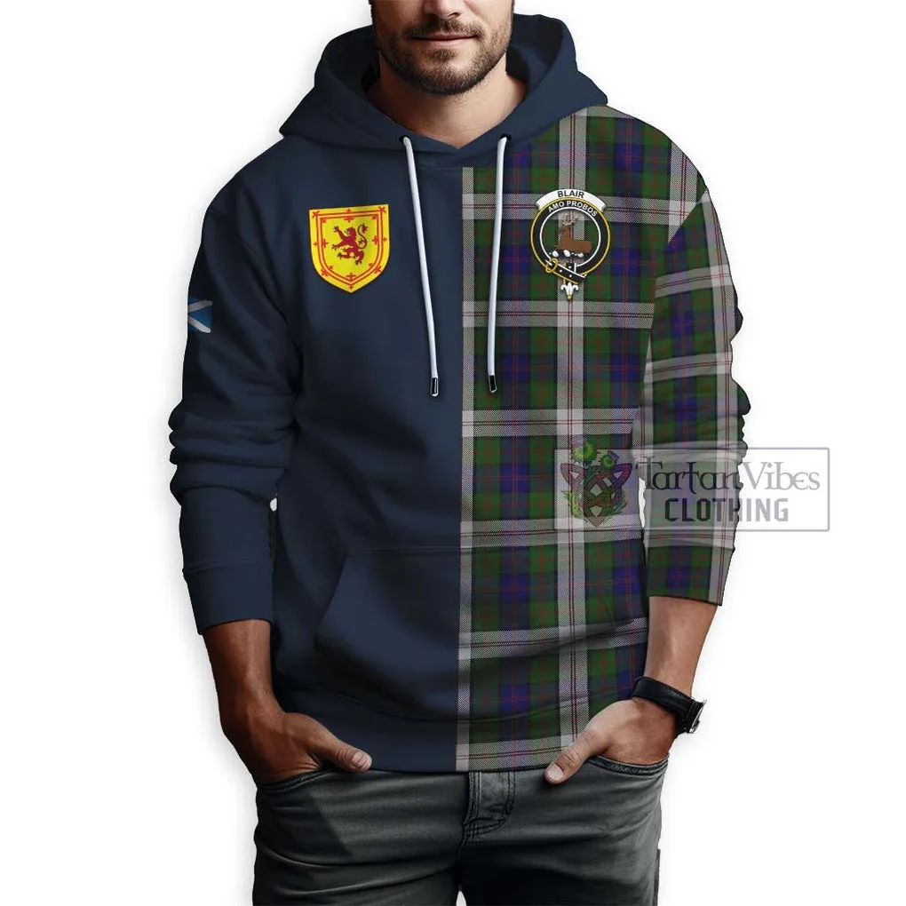 Blair Dress Tartan Hoodie Alba with Scottish Lion Royal Arm Half Style