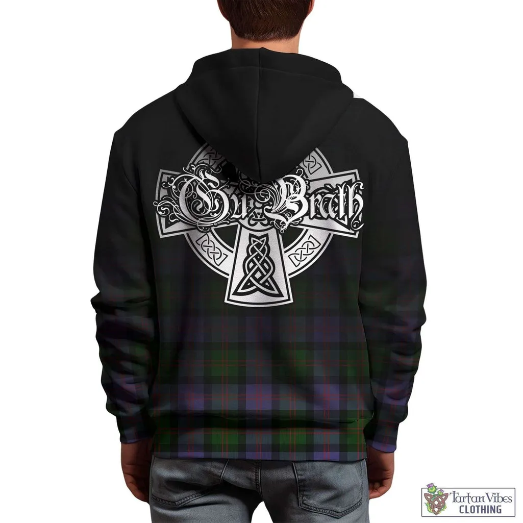 Blair Modern Tartan Hoodie Featuring Alba Gu Brath Family Crest Celtic Inspired