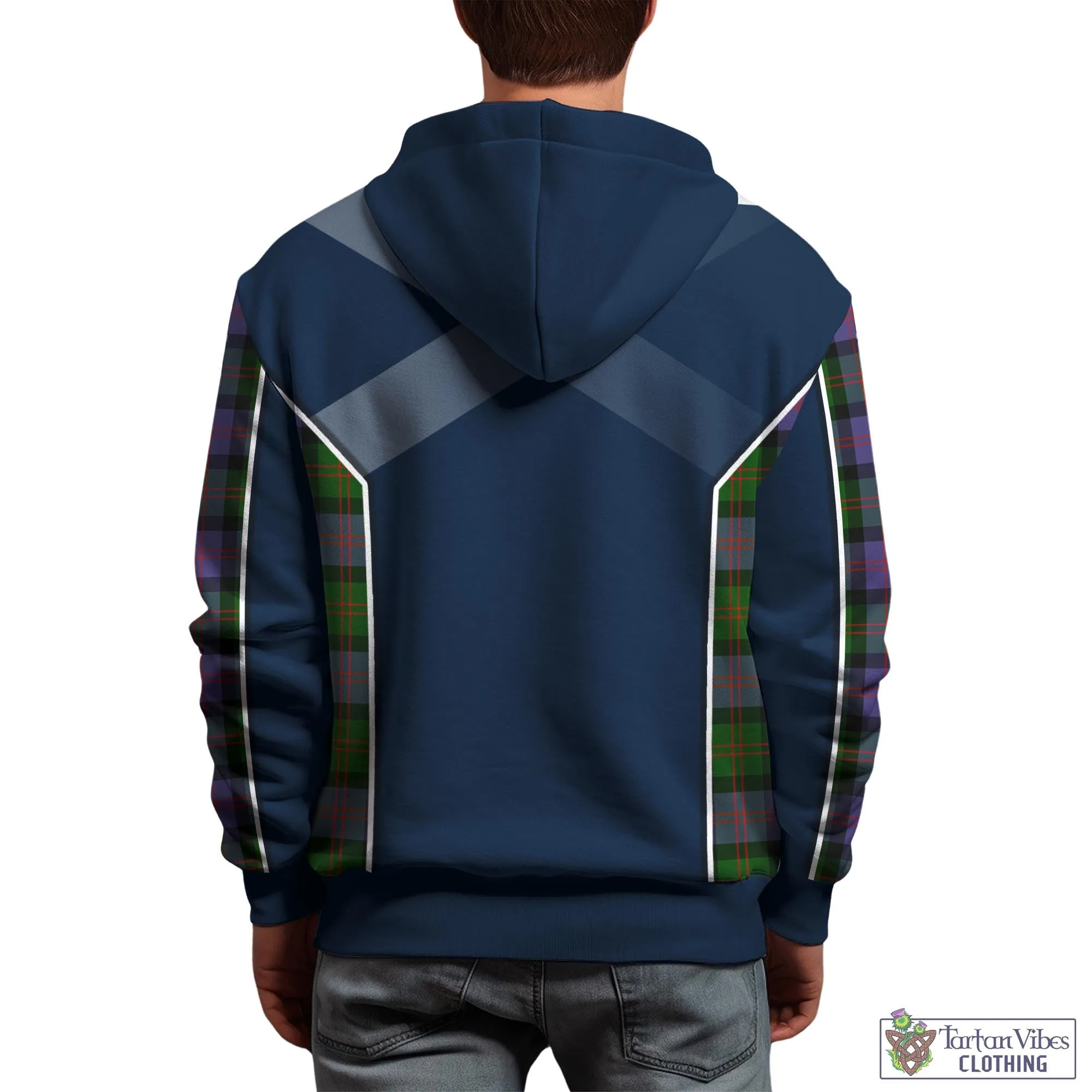 Blair Modern Tartan Hoodie with Family Crest and Lion Rampant Vibes Sport Style