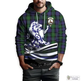 Blair Tartan Hoodie with Alba Gu Brath Regal Lion Emblem