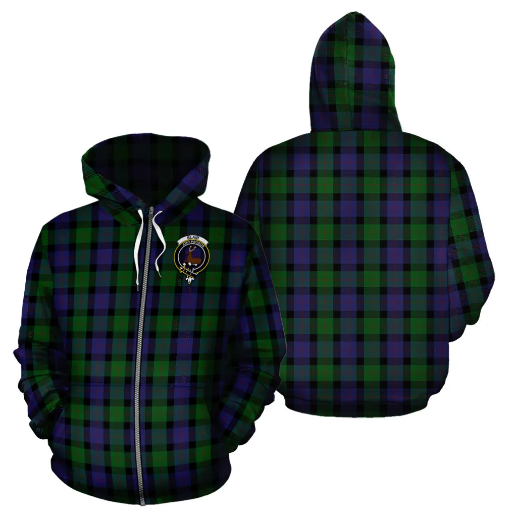 Blair Tartan Hoodie with Family Crest