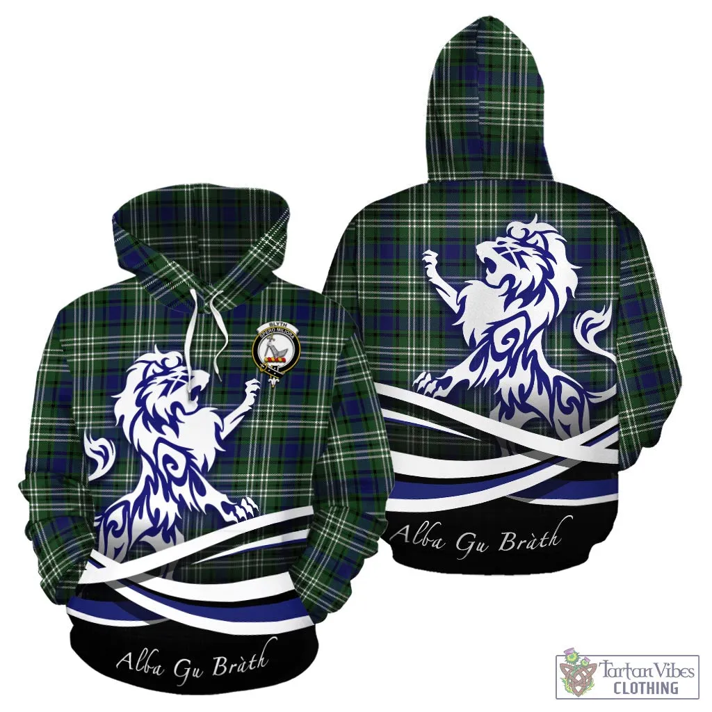 Blyth Tartan Hoodie with Alba Gu Brath Regal Lion Emblem