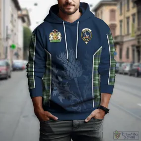 Blyth Tartan Hoodie with Family Crest and Scottish Thistle Vibes Sport Style