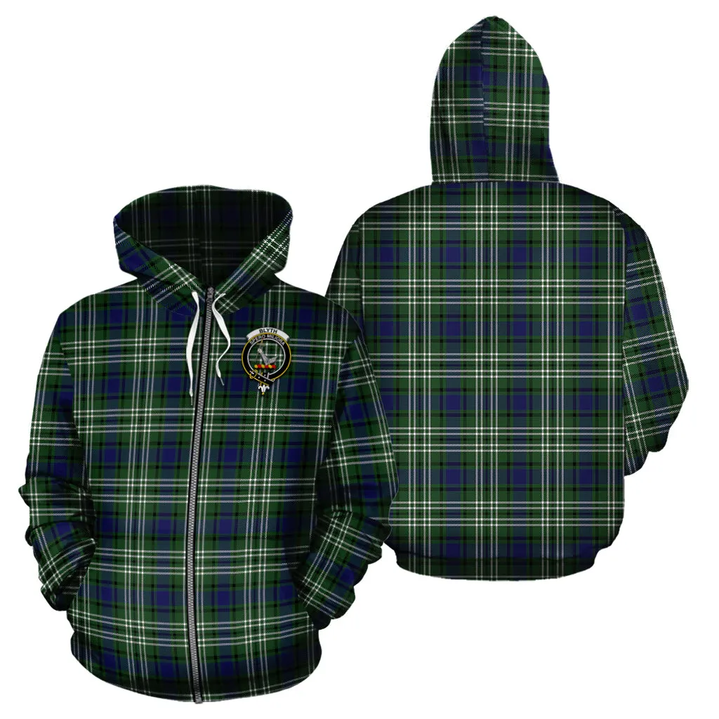 Blyth Tartan Hoodie with Family Crest