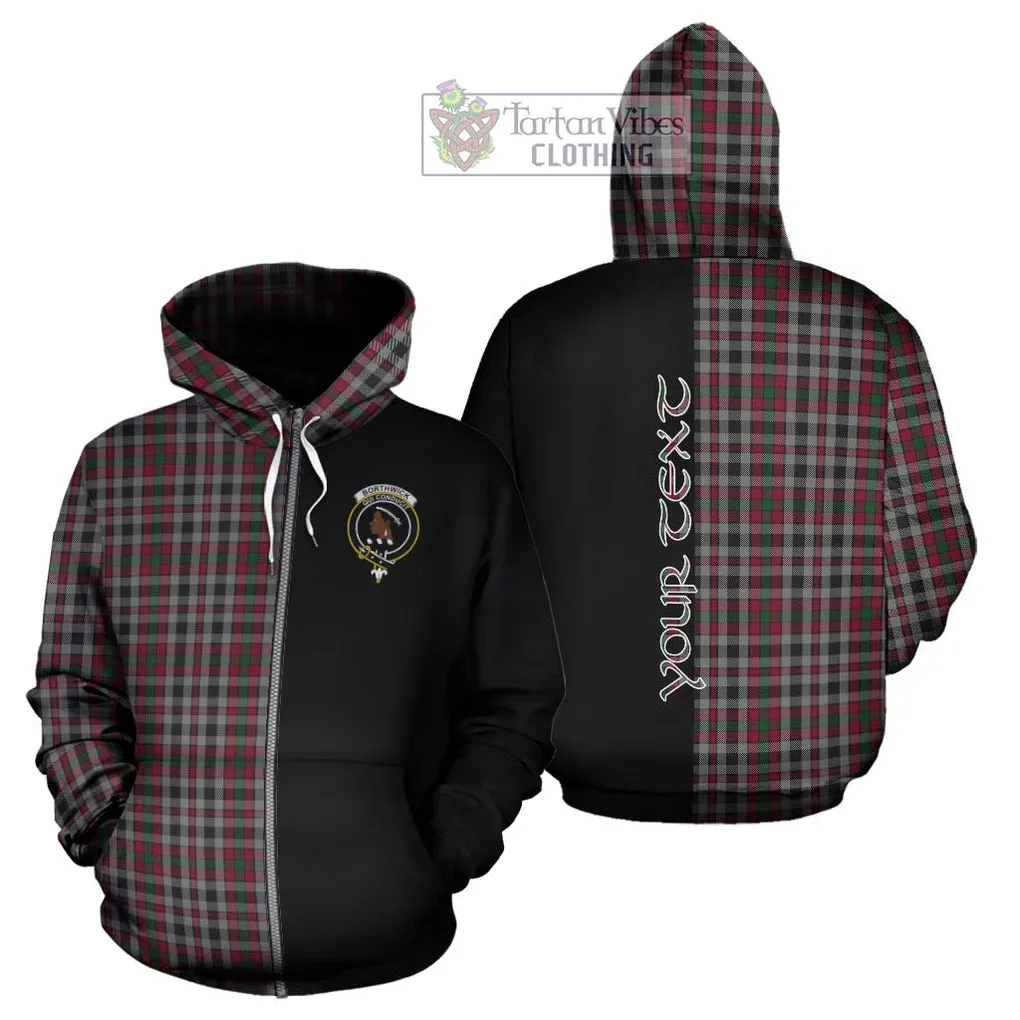 Borthwick Tartan Hoodie with Family Crest and Half Of Me Style