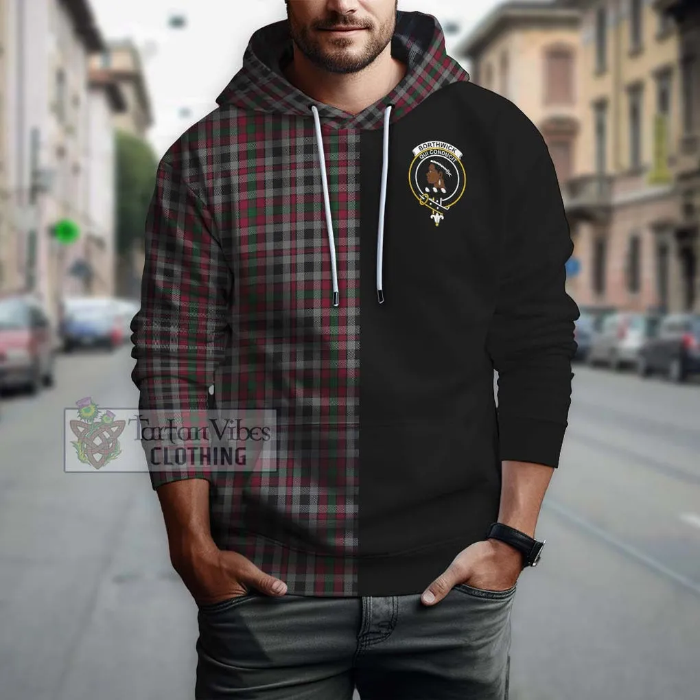 Borthwick Tartan Hoodie with Family Crest and Half Of Me Style