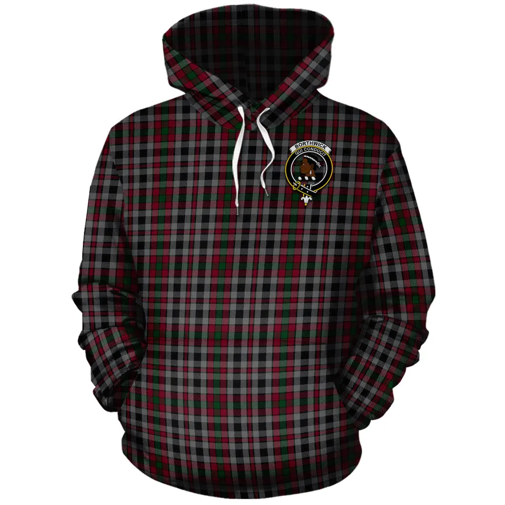 Borthwick Tartan Hoodie with Family Crest