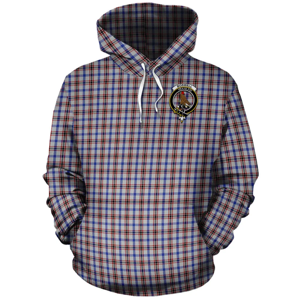 Boswell Tartan Hoodie with Family Crest