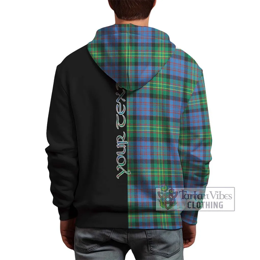 Bowie Ancient Tartan Hoodie with Family Crest and Half Of Me Style