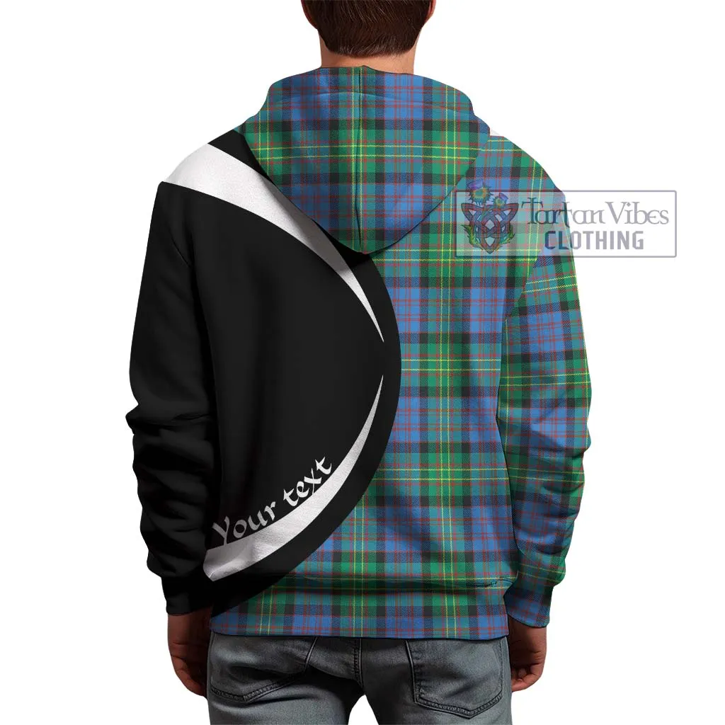 Bowie Ancient Tartan Hoodie with Family Crest Circle Style