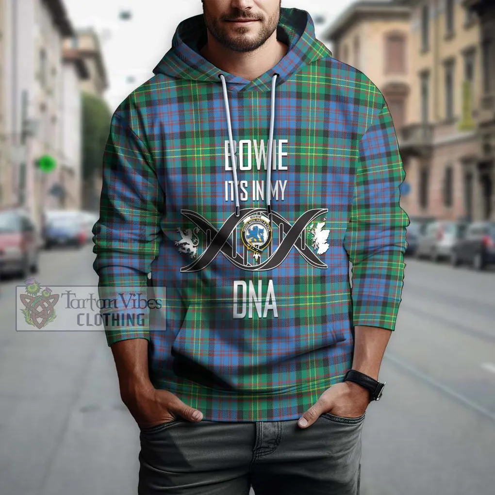 Bowie Ancient Tartan Hoodie with Family Crest DNA In Me Style