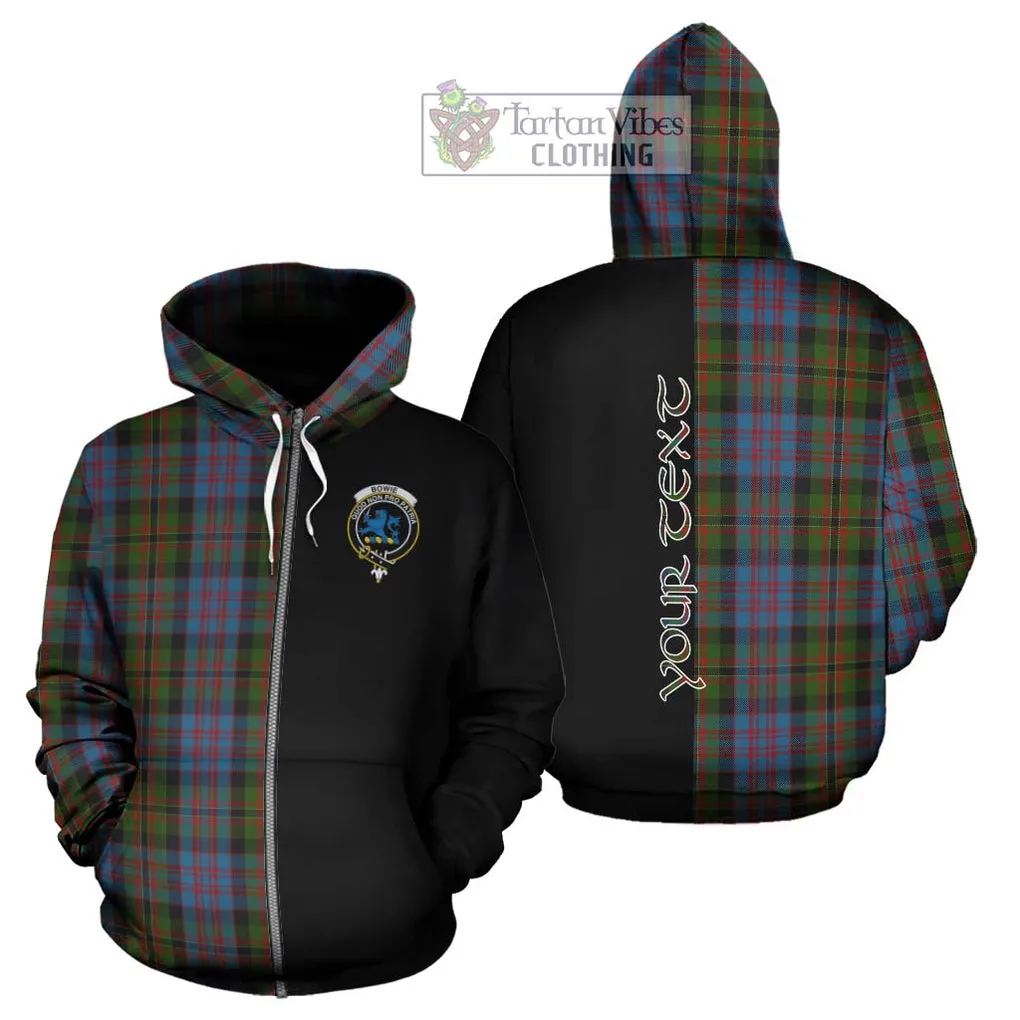 Bowie Tartan Hoodie with Family Crest and Half Of Me Style