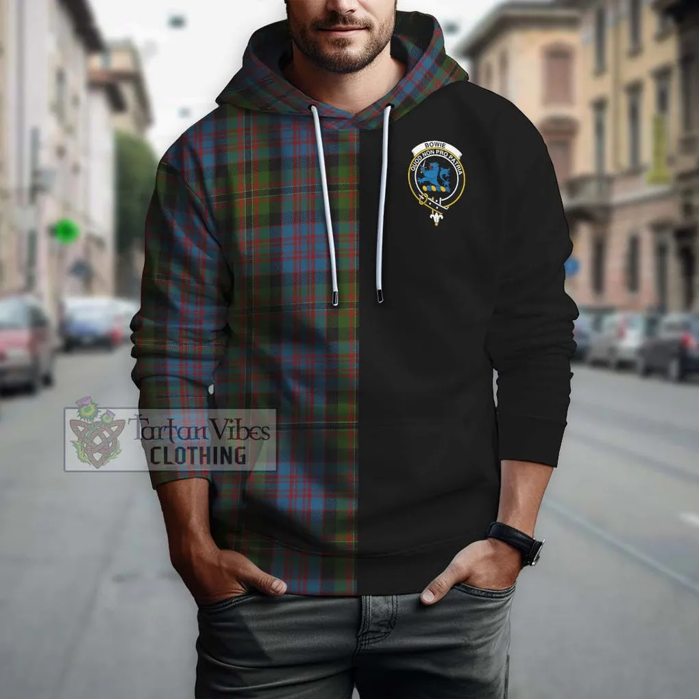 Bowie Tartan Hoodie with Family Crest and Half Of Me Style