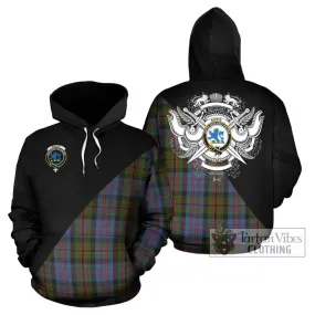 Bowie Tartan Hoodie with Family Crest and Military Logo Style