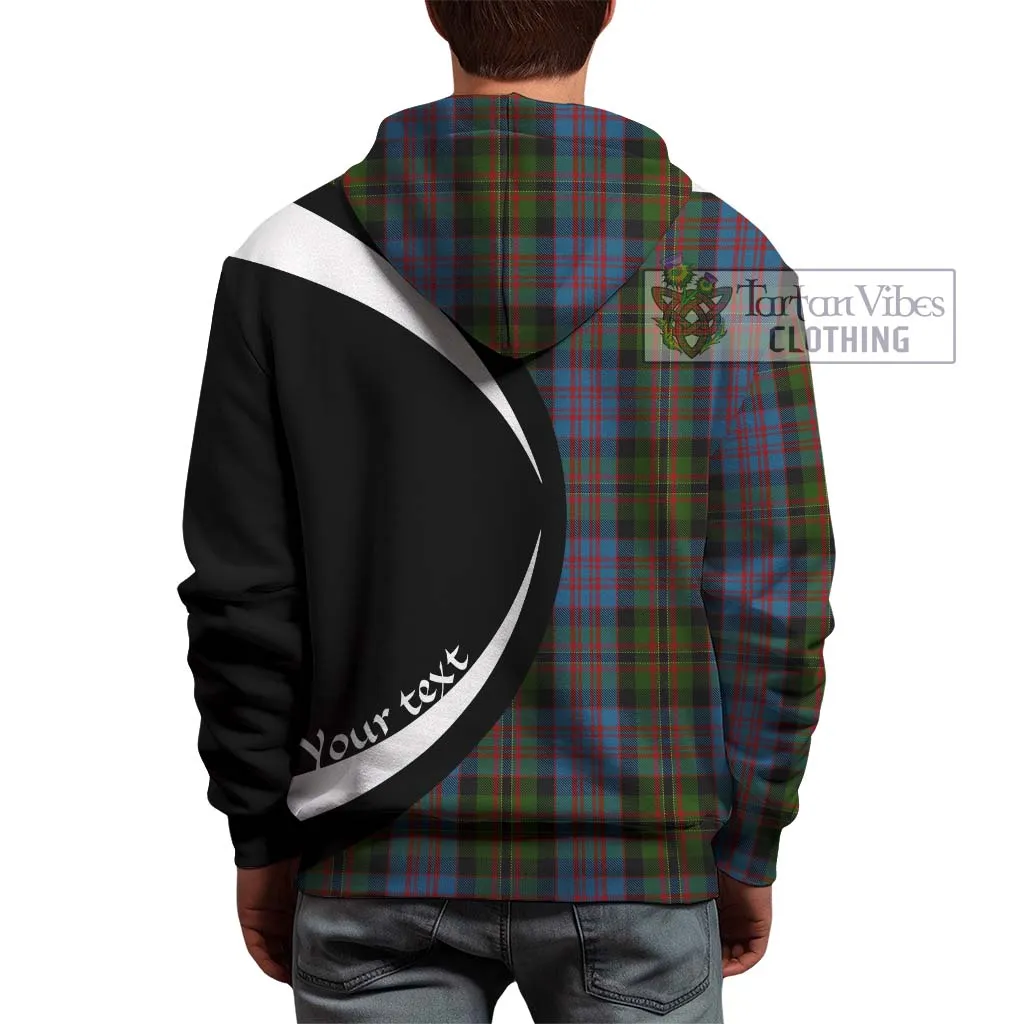 Bowie Tartan Hoodie with Family Crest Circle Style