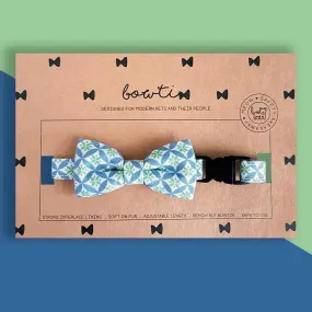 Bowtix Handmade Dog Collar With Removable Bowtie - Kiku Prints