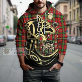 Boyd Tartan Hoodie with Family Crest Celtic Wolf Style