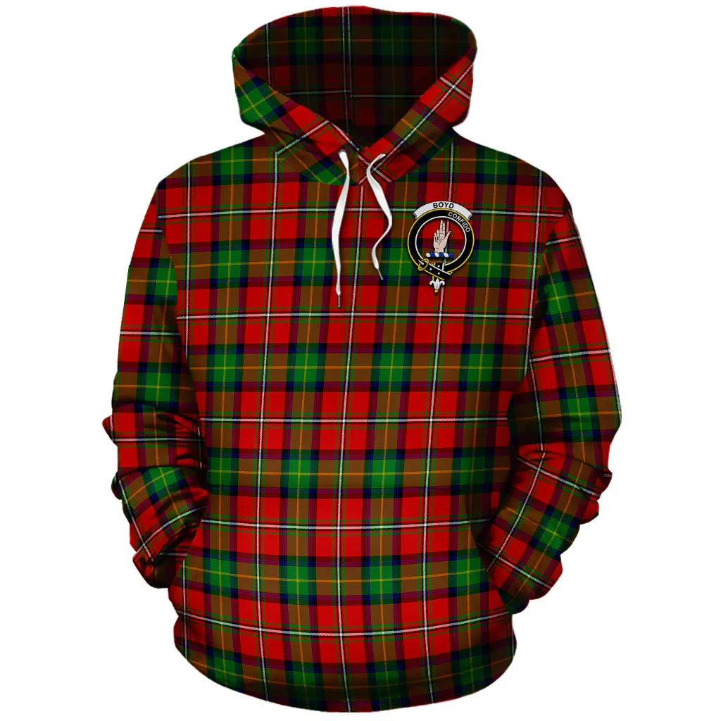 Boyd Tartan Hoodie with Family Crest