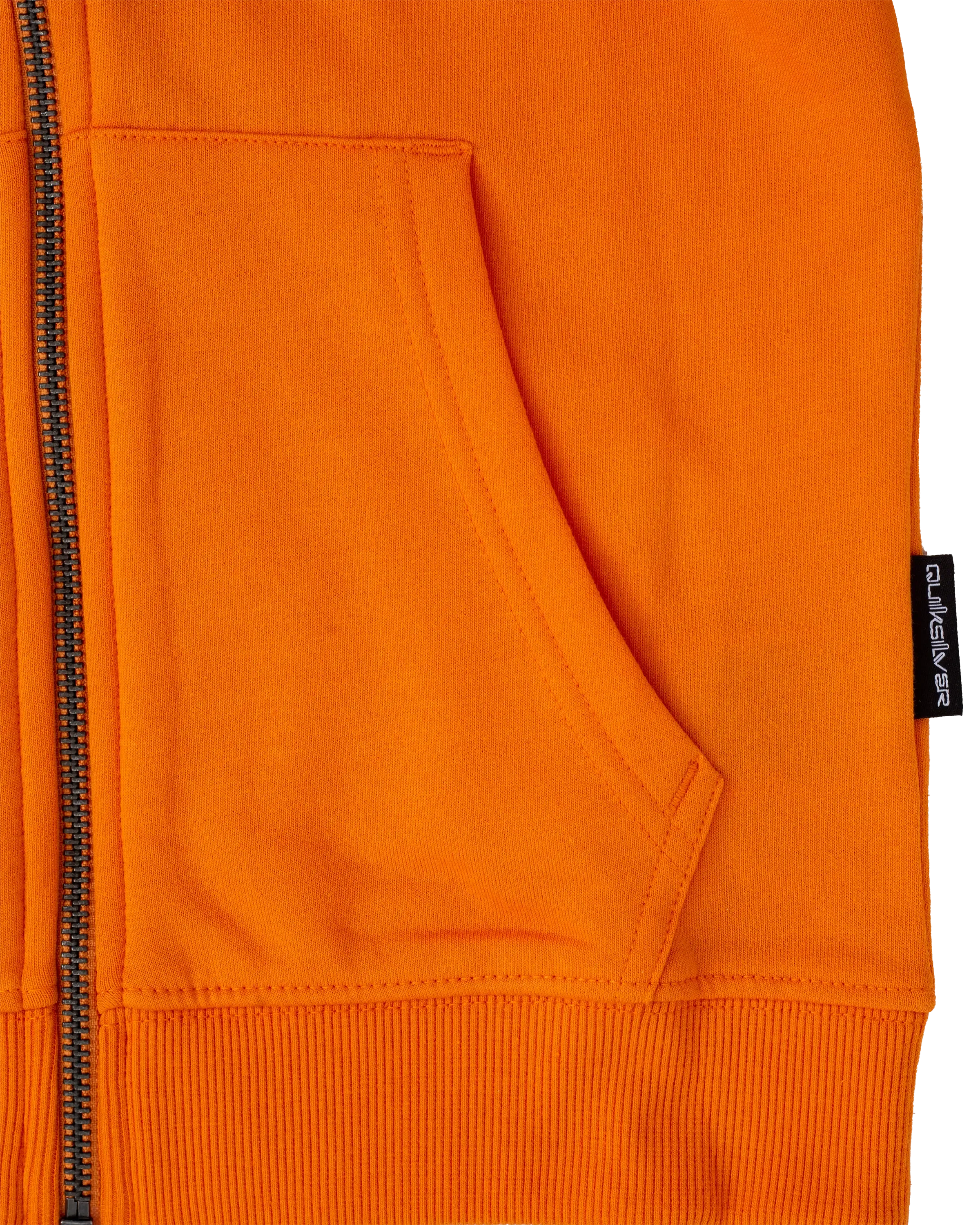 Boys Basic Zip Hoodie in Tangerine