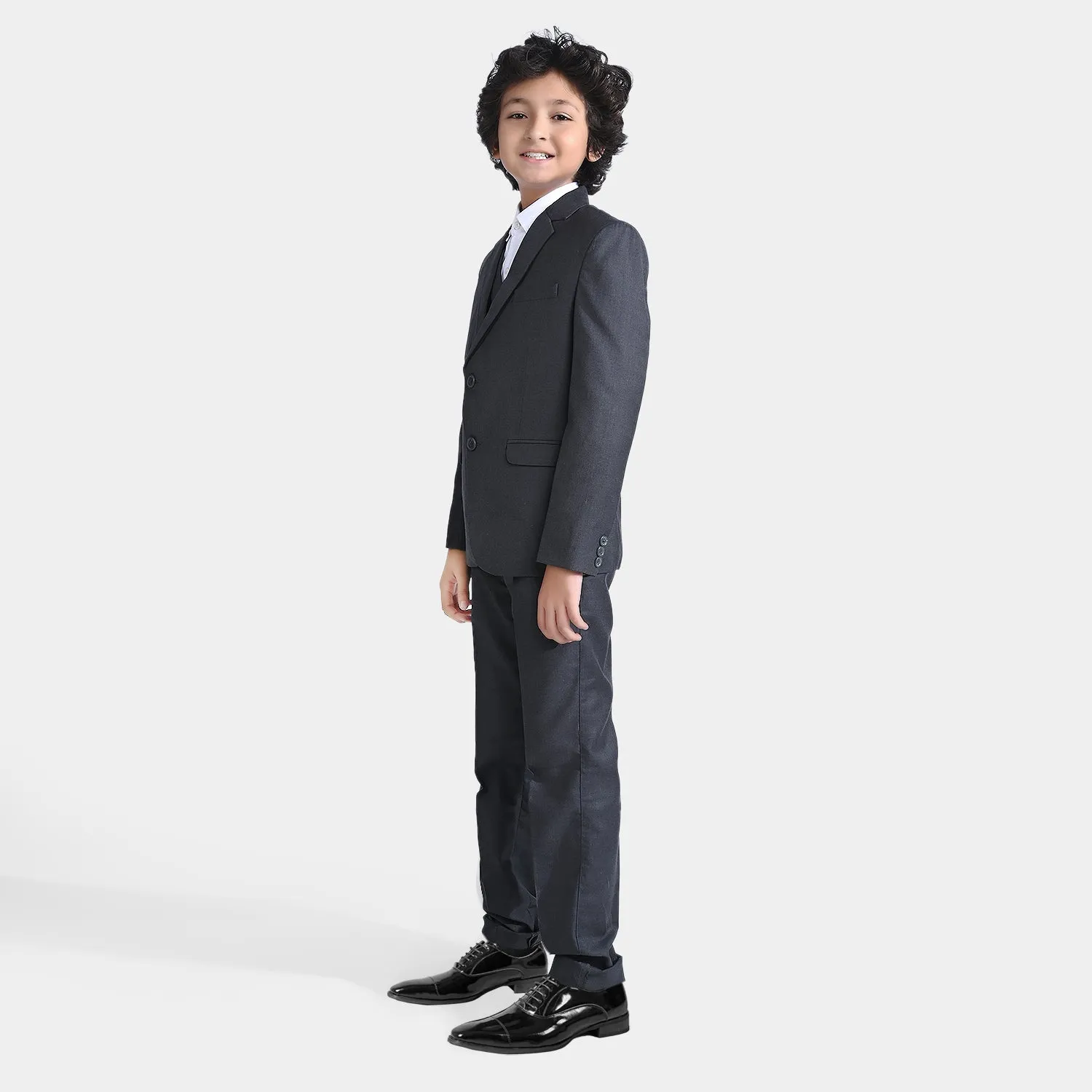 BOYS COAT PANT 3PC SUIT-GREY