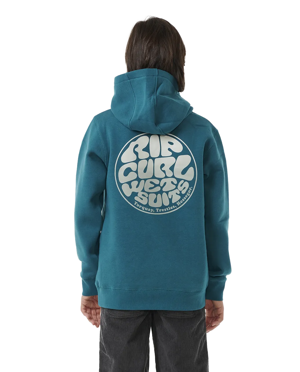 Boys Wetsuit Icon Hoodie in Trekking Green