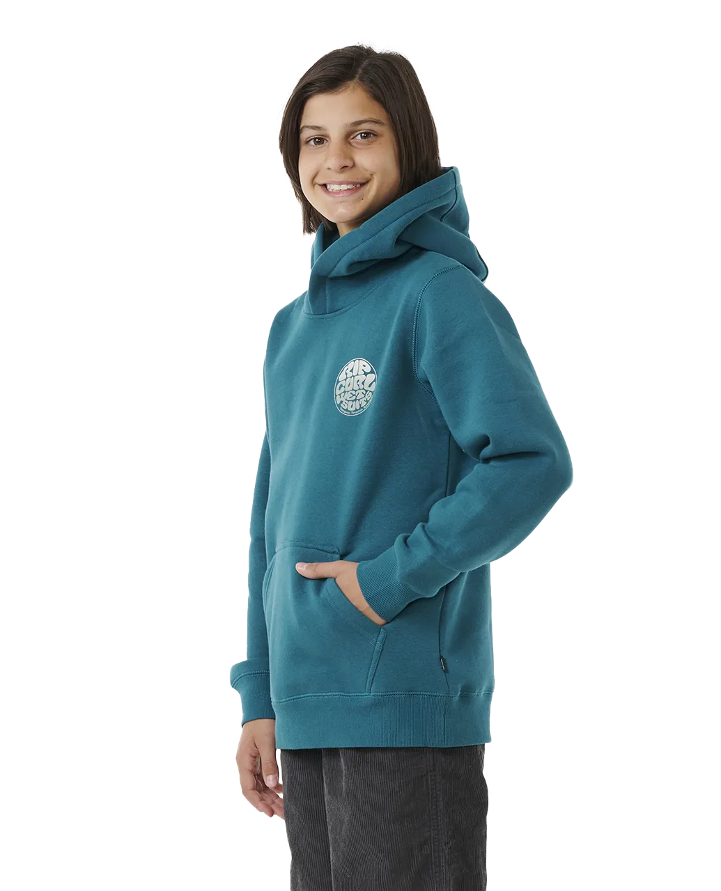 Boys Wetsuit Icon Hoodie in Trekking Green