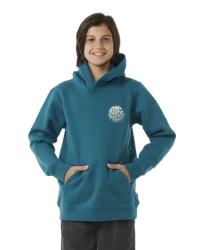 Boys Wetsuit Icon Hoodie in Trekking Green