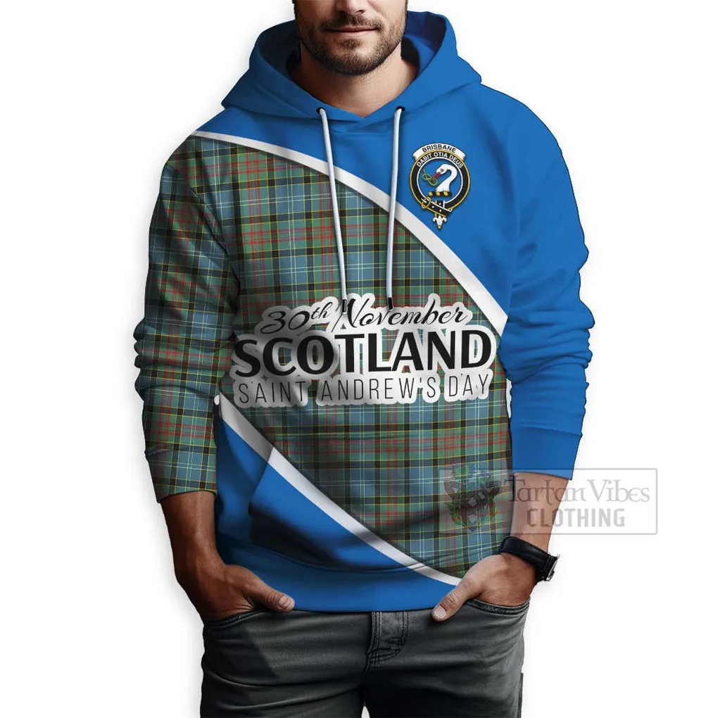 Brisbane Family Crest Tartan Hoodie Celebrate Saint Andrew's Day in Style