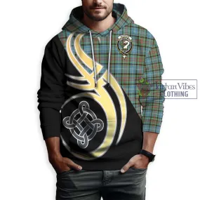 Brisbane Tartan Hoodie with Family Crest and Celtic Symbol Style