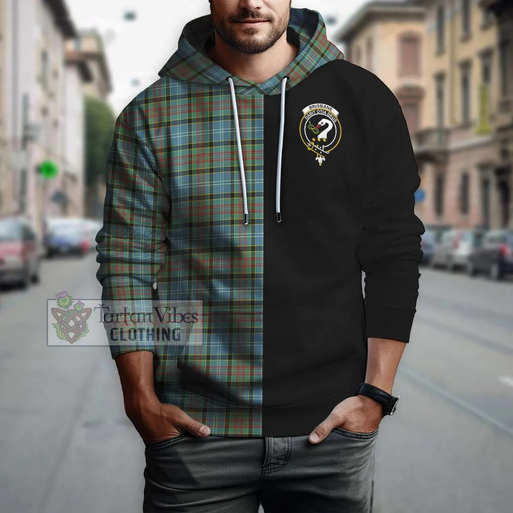 Brisbane Tartan Hoodie with Family Crest and Half Of Me Style