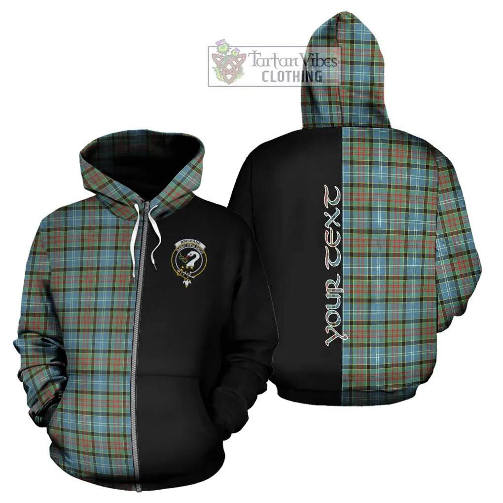 Brisbane Tartan Hoodie with Family Crest and Half Of Me Style