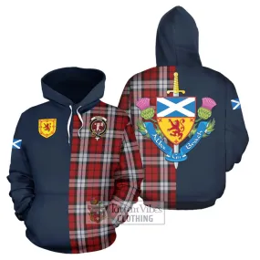 Brodie Dress Tartan Hoodie Alba with Scottish Lion Royal Arm Half Style