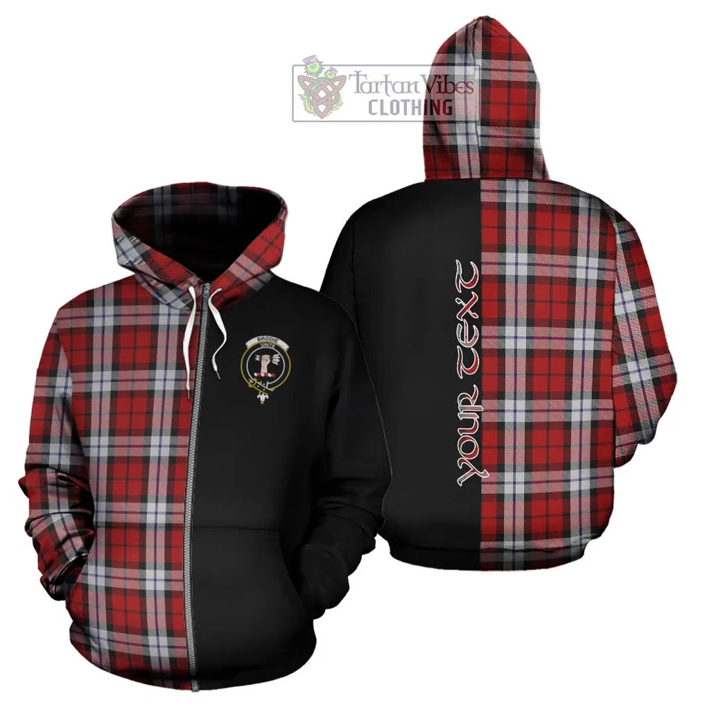 Brodie Dress Tartan Hoodie with Family Crest and Half Of Me Style