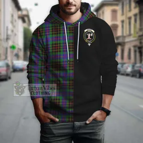 Brodie Hunting Modern Tartan Hoodie with Family Crest and Half Of Me Style