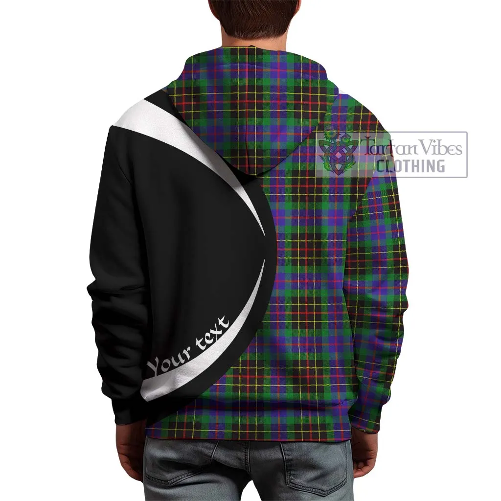 Brodie Hunting Modern Tartan Hoodie with Family Crest Circle Style