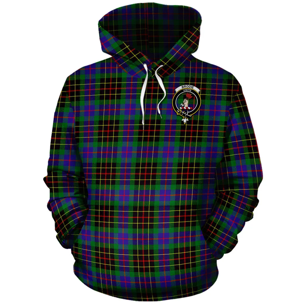 Brodie Hunting Modern Tartan Hoodie with Family Crest