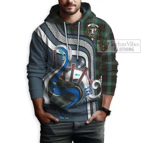 Brodie Hunting Tartan Hoodie with Epic Bagpipe Style