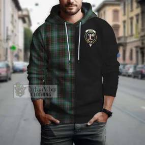 Brodie Hunting Tartan Hoodie with Family Crest and Half Of Me Style