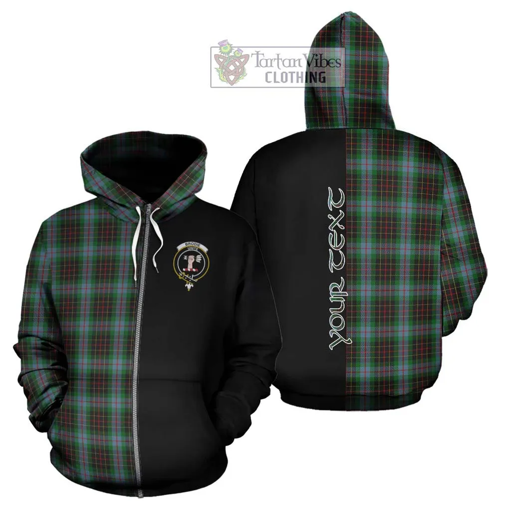 Brodie Hunting Tartan Hoodie with Family Crest and Half Of Me Style