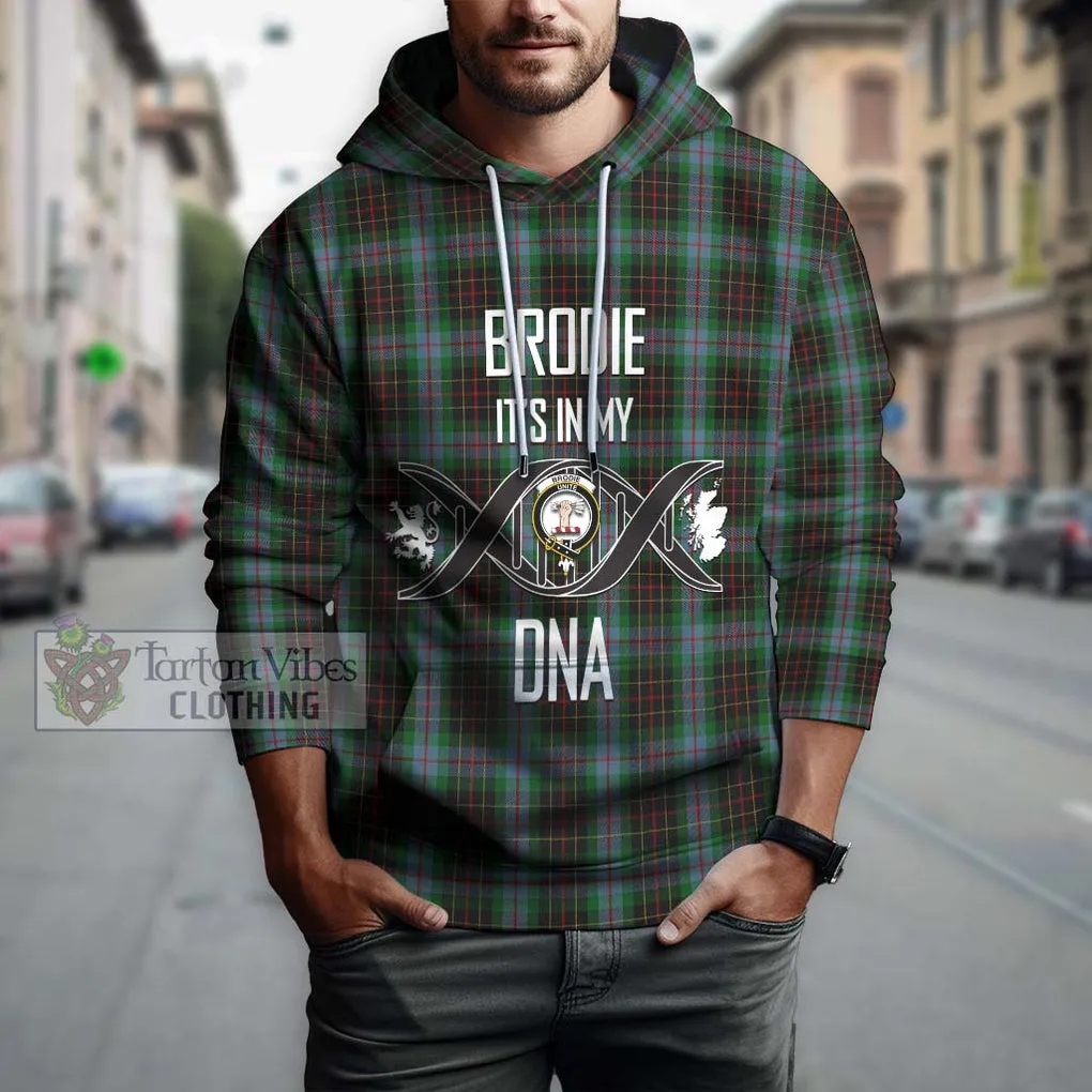 Brodie Hunting Tartan Hoodie with Family Crest DNA In Me Style