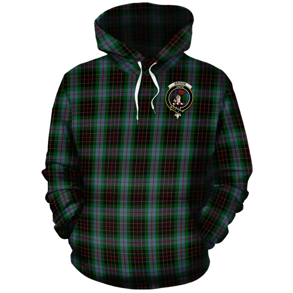 Brodie Hunting Tartan Hoodie with Family Crest