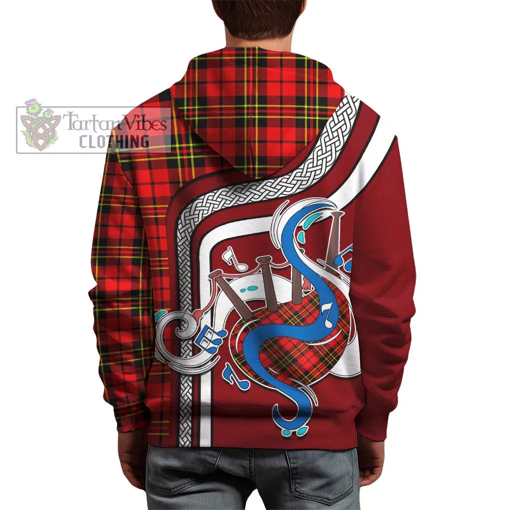 Brodie Modern Tartan Hoodie with Epic Bagpipe Style