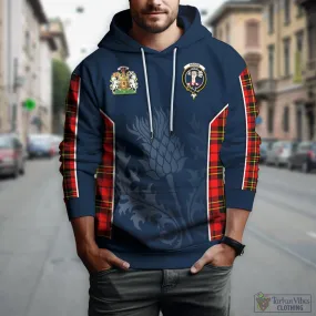 Brodie Modern Tartan Hoodie with Family Crest and Scottish Thistle Vibes Sport Style